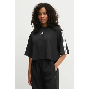 adidas tricou din bumbac Essentials femei, culoarea negru, JD4998 imagine