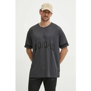 adidas tricou US Sports bărbați, culoarea gri, cu imprimeu, JD8097 imagine