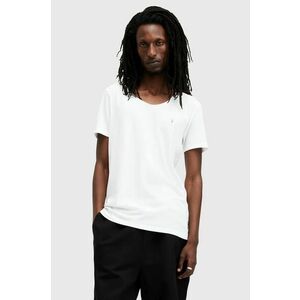 AllSaints tricou din bumbac FARIS bărbați, culoarea alb, uni, M017JB imagine