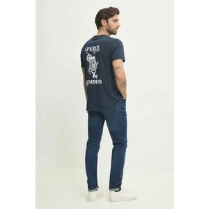 Joop! tricou din bumbac bărbați, culoarea bleumarin, cu imprimeu, 30045502 imagine