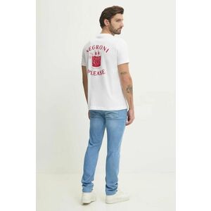 Joop! tricou din bumbac bărbați, culoarea alb, cu imprimeu, 30045502 imagine