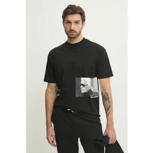 Karl Lagerfeld tricou din bumbac bărbați, culoarea negru, cu imprimeu, 551225.755290 imagine