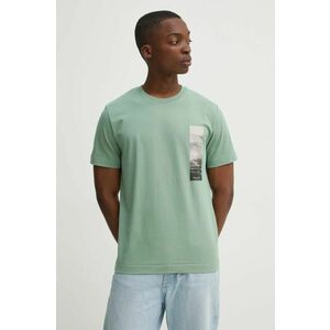 Marc O'Polo tricou din bumbac bărbați, culoarea verde, cu imprimeu, 520201251126 imagine