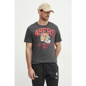 Nike tricou din bumbac San Francisco 49ers bărbați, culoarea gri, cu imprimeu, N199-06F-73-5F1 imagine