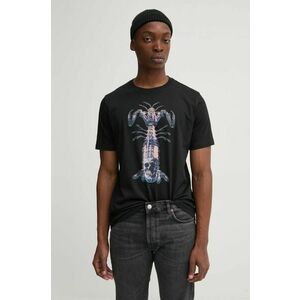 PS Paul Smith tricou din bumbac bărbați, culoarea negru, cu imprimeu, M2R.011R.PP5083 imagine