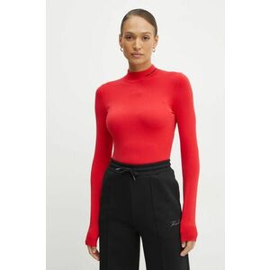 Karl Lagerfeld pulover femei, culoarea roșu, light, cu turtleneck, A1W18006 imagine