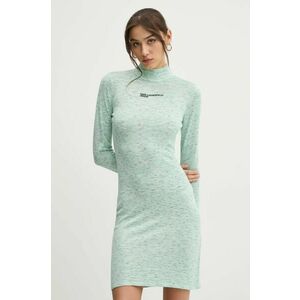 Karl Lagerfeld Jeans rochie culoarea verde, mini, mulată, A1W13008 imagine