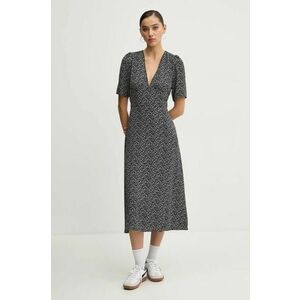 Tommy Jeans rochie culoarea negru, midi, evazați, DW0DW20450 imagine