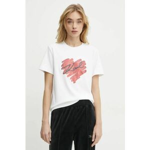 Karl Lagerfeld tricou din bumbac femei, culoarea alb, A1W17115 imagine