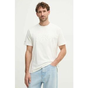 Pepe Jeans tricou din bumbac DARIUS TEE bărbați, culoarea bej, cu imprimeu, PM509723 imagine