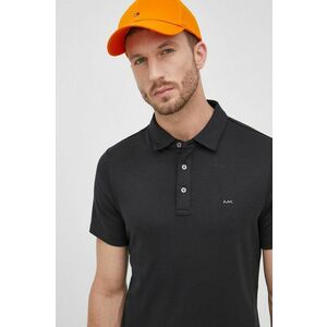 Michael Kors polo de bumbac culoarea negru, neted imagine