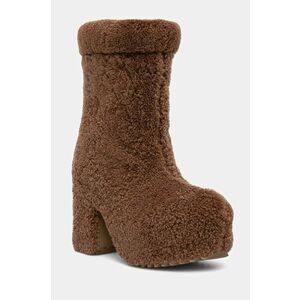 Inuikii Shearling Heel culoarea maro, cu toc drept, 75207-095 imagine