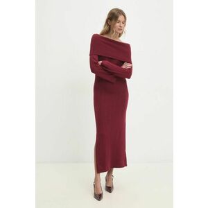 Answear Lab rochie culoarea bordo, maxi, mulata imagine