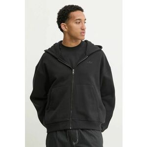 adidas Originals hanorac de bumbac Essential bărbați, culoarea negru, cu glugă, uni, JC9579 imagine