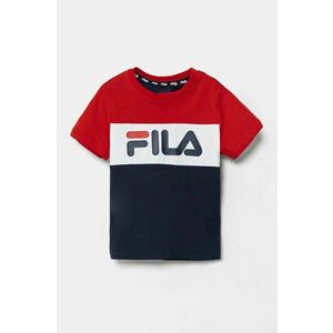 Fila tricou de bumbac pentru copii culoarea albastru marin, modelator imagine