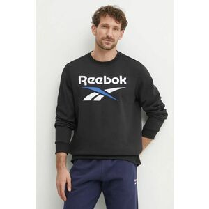 Reebok bluza barbati, culoarea negru, cu imprimeu, 100206935 imagine