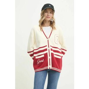 Gant cardigan femei, culoarea bej, 4805297 imagine