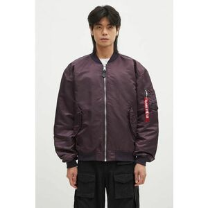 Alpha Industries geacă bomber MA-1 CS barbati, culoarea violet, de tranzitie, oversize, 136136 imagine