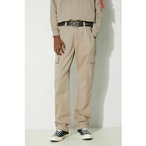 Alpha Industries pantaloni de bumbac Agent Pant culoarea bej, cu fit cargo, 158205 imagine