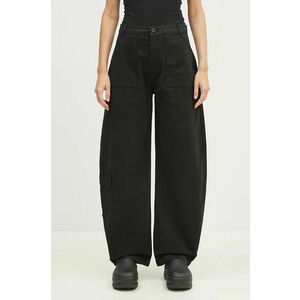 Alpha Industries pantaloni de bumbac Field Pant culoarea negru, lat, high waist, 148021 imagine