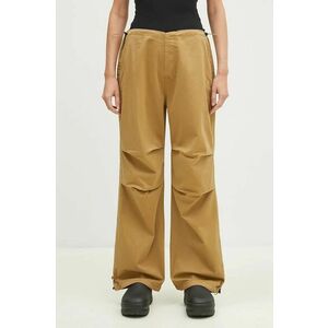 Alpha Industries pantaloni Cargo Jogger Pant femei, culoarea bej, lat, high waist, 148024 imagine