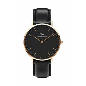 Daniel Wellington ceas bărbați, culoarea negru, DW00100127 imagine