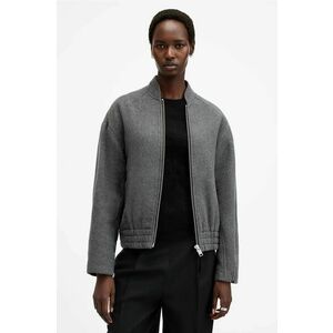 AllSaints jachetă bomber din amestec de lână HACKNEY culoarea gri, de tranziție, W012OB imagine