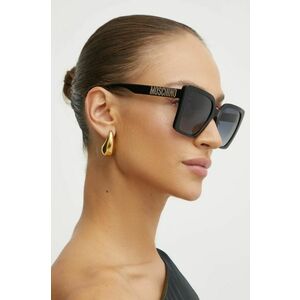 Moschino ochelari de soare femei, culoarea negru, MOS172/S imagine