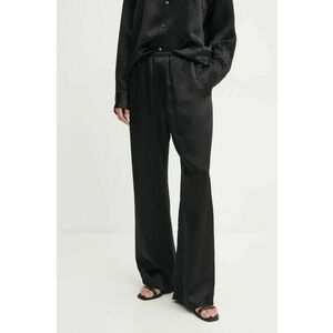 Filippa K pantaloni femei, culoarea negru, lat, high waist, 31129 imagine