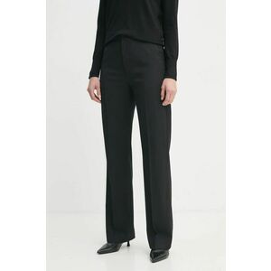 Filippa K pantaloni din lână culoarea negru, drept, high waist, 31108 imagine