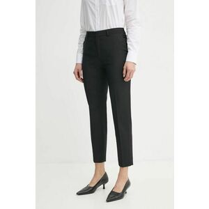 Filippa K pantaloni de lână culoarea negru, mulată, high waist, 29111 imagine