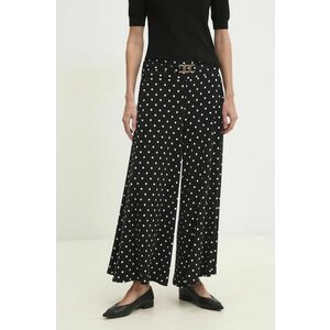 Joseph Ribkoff pantaloni femei, culoarea negru, lat, high waist, 251040 imagine