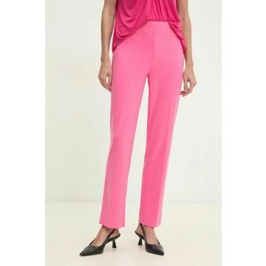 Joseph Ribkoff pantaloni femei, culoarea roz, drept, high waist, 143105S25 imagine