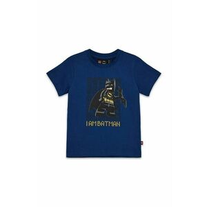 Lego tricou de bumbac pentru copii LWTANO 600 culoarea bleumarin, cu imprimeu, 12011324 imagine