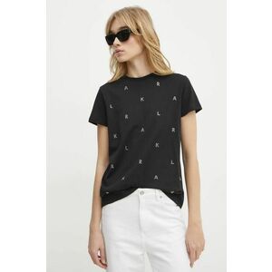 Karl Lagerfeld tricou din bumbac femei, culoarea negru, A1W17078 imagine