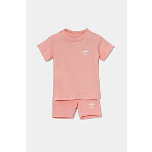 adidas Originals set de bumbac pentru copii culoarea portocaliu, JI5835 imagine