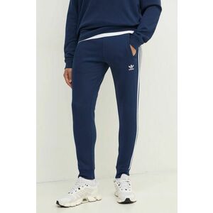 adidas Originals pantaloni de trening 3-Stripes culoarea bleumarin, cu imprimeu, IM9319 imagine