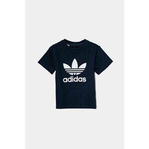 adidas Originals tricou de bumbac pentru copii culoarea bleumarin, cu imprimeu, IY2382 imagine