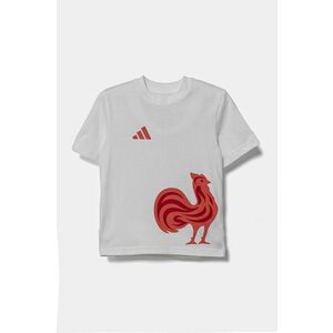 adidas Performance tricou de bumbac pentru copii culoarea alb, cu imprimeu, JN4155 imagine