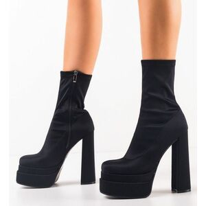 Botine dama Tower Negre imagine