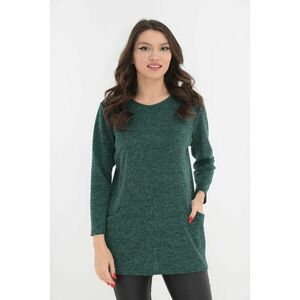 Bluza din jerse moale verde cu buzunare imagine