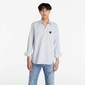 Cămașă Comme des Garçons PLAY Black Heart Striped Shirt Light Blue/ White/ Black imagine