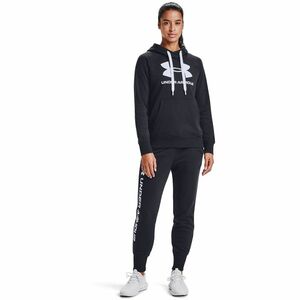 Hanorac Under Armour W Rival Fleece Logo Hoodie Black/ White imagine