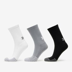 Under Armour Heatgear Crew 3-Pack Socks Gray/ White imagine