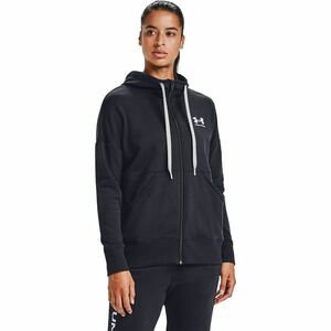 Hanorac Under Armour W Rival Fleece Full-Zip Hoodie Black/ White imagine