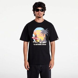 Tricou A BATHING APE Sunset Beach Ape Head Tee M Black imagine