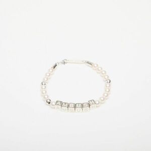 Ambush Pearl Letterblock Bracelet Silver/ No Color imagine