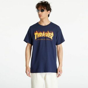 Tricou Thrasher Flame Logo T-Shirt Navy Blue imagine