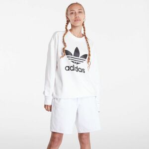 Hanorac adidas Trefoil Crew Sweatshirt White imagine