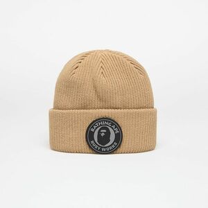 A BATHING APE Busy Work Knit Hat Beige imagine